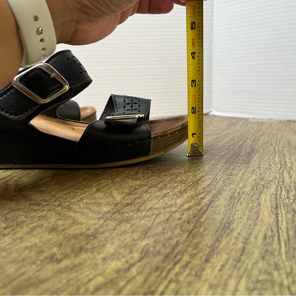 Flexus Anatomic Black Leather Sandals Size 41 - Picture 11 of 11